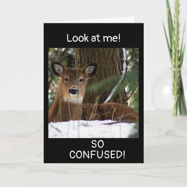 Cartão "aniversário de 40 anos DESEJA" DE UM CERVO (Frente)