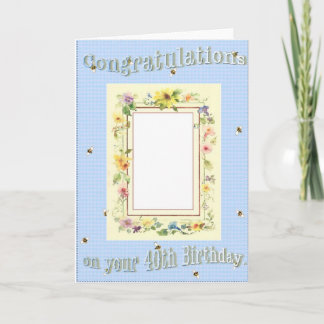 Cartão aniversário de 40 anos do país