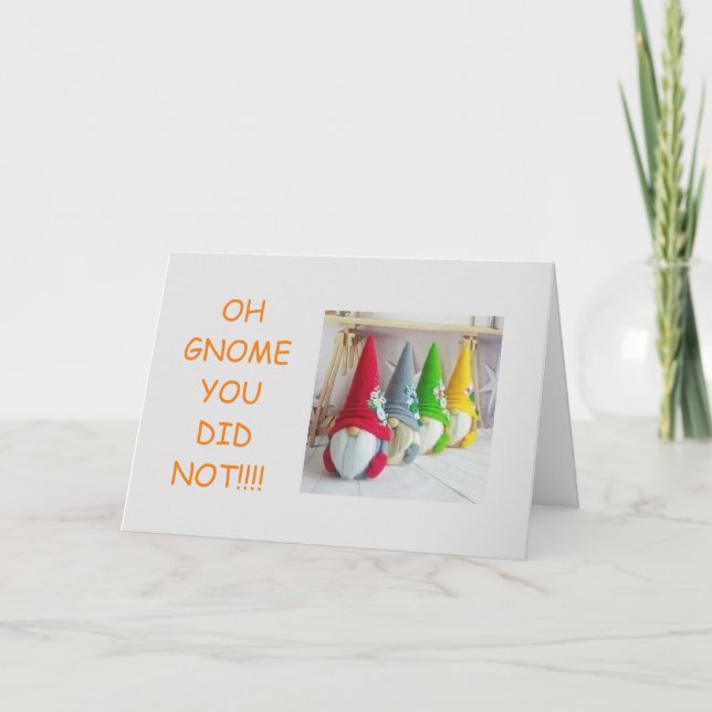 Cartão **aniversário de 40 anos** dos GNOMES CONFUSOS! Ca (Frente)