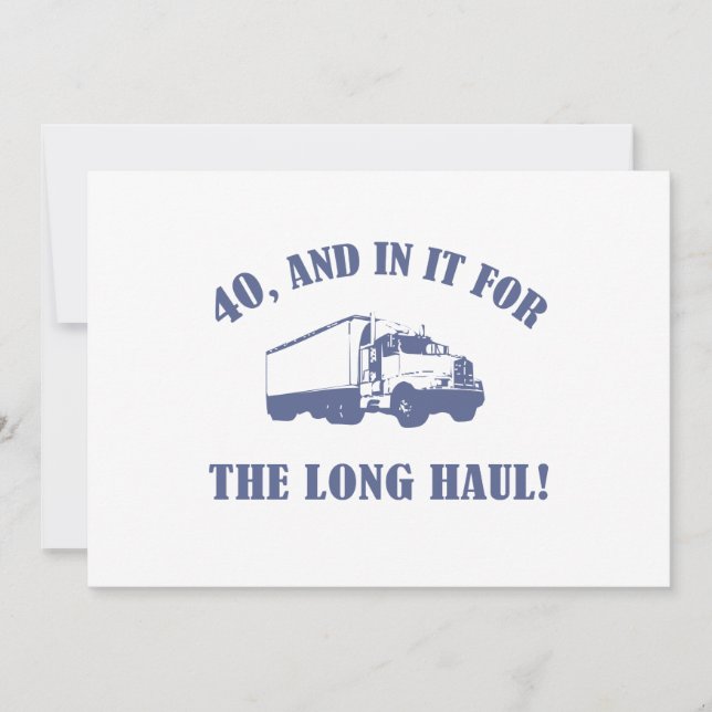 Cartão Aniversário de 40 anos engraçado presente (Frente)