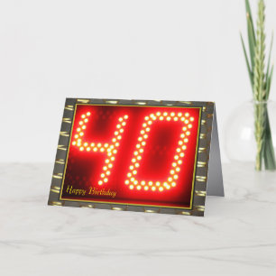 Cartão Aniversário de 40 anos feliz