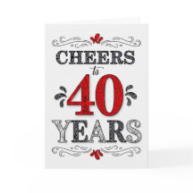 aniversário de 40 anos nos apóia no padrão preto b