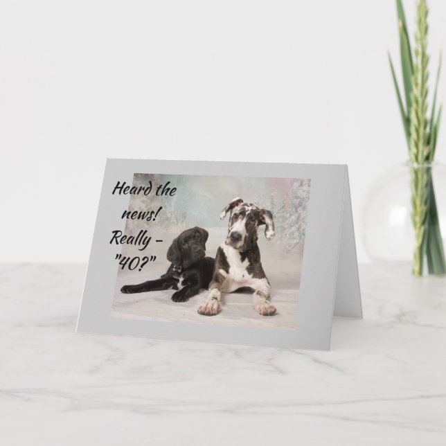 Cartão ***aniversário de 40 anos** para um muito especial (Frente)