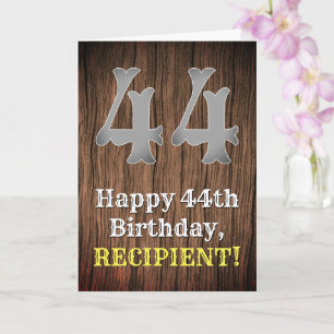 Cartão Aniversário de 44: Country Western Inspirou Olhar