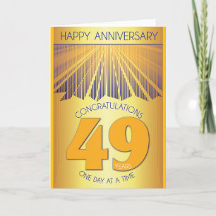 Cartão Aniversário de 49 Anos de Abstinência 12 Passos
