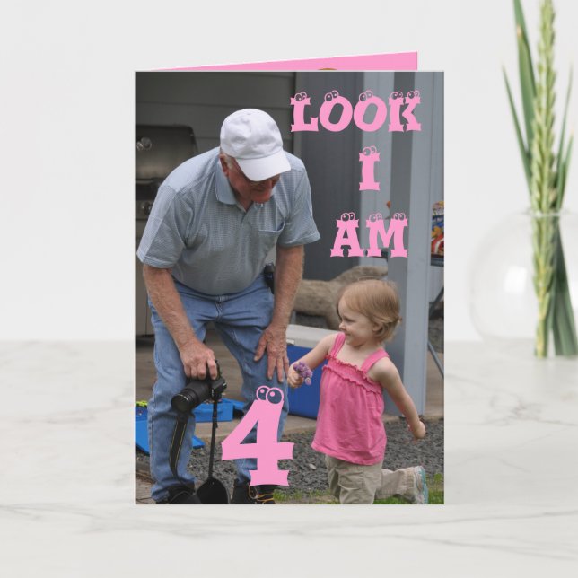 Cartão Aniversário de 4 anos (Frente)