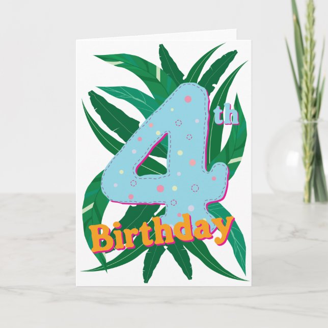 Cartão Aniversário de 4 anos (Frente)