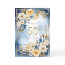 Aniversário de 50 anos de casamento com aquarela a