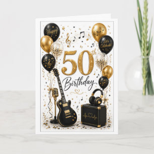 Cartão Aniversário de 50 anos de Música