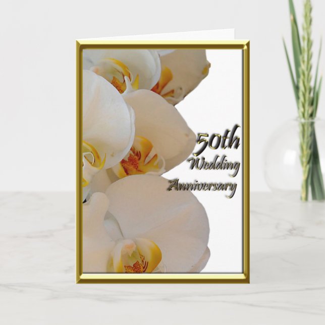 Cartão aniversário de 50 anos (em branco) (Frente)