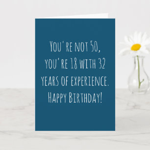 Cartão Aniversário de 50 anos engraçado em texto