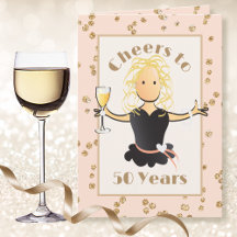 Aniversário de 50 anos para ela, desenho animado l