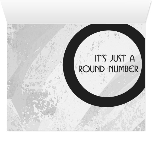 Cartão Aniversário de 50 Décadas Branco (Interior horizontal (base))