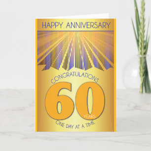 Cartão Aniversário de 60 Anos de Abstinência Golden Ray