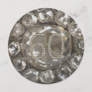 Cartão Aniversário de 60 anos de idade Bodas de Diamante