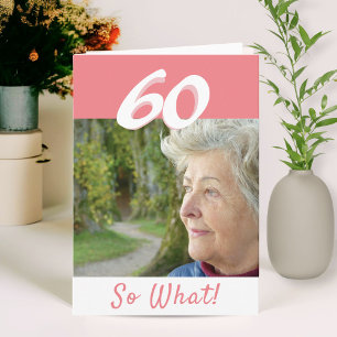 Cartão Aniversário de 60 anos Foto Divertida Personalizad