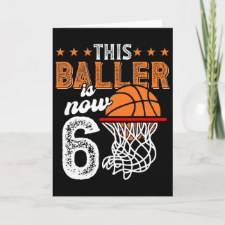 Cartão Aniversário de 6 anos Meninos Sketll Jogador Este 