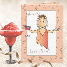Aniversário de 70 anos Doce Feminino Cartoon Fabul
