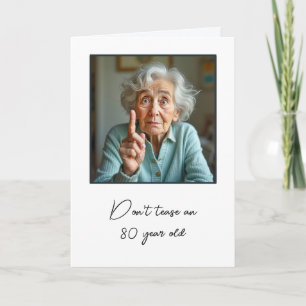 Cartão Aniversário de 80 anos de senhora divertido