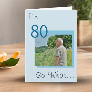 Cartão Aniversário de 80 anos engraçado e motivacional Fo