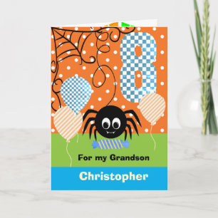Cartão Aniversário de 8 anos personalizado de Halloween p