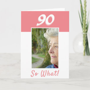Cartão Aniversário de 90 anos Foto Positiva de Aniversári