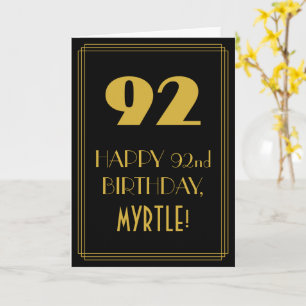 Cartão Aniversário de 92 anos ~ Visual Inspirado no Art D