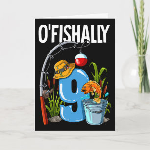 Cartão Aniversário de 9 anos de idade O'fishally 9º anive