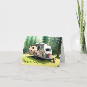 Cartão Aniversário de acampamento