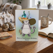 Aniversário de Adulto Amante de Gato Branco Divert