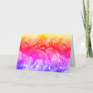 Cartão Aniversário de Ano de Rato Chinês de abstrato pint