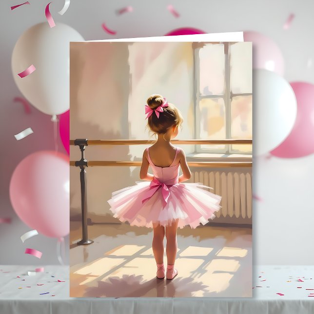 Cartão Aniversário de Ballet Personalizado + Página para  (Criador carregado)