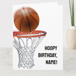 Cartão Aniversário de Basquete