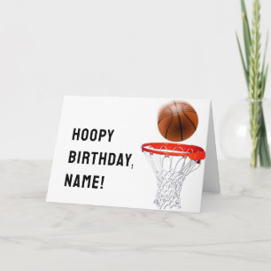 Cartão Aniversário de Basquete