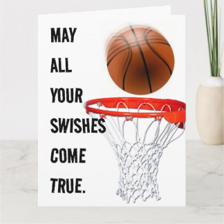 Cartão Aniversário de Basquete Personalizado