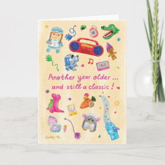 Cartão Aniversário de Bebê dos Anos 90