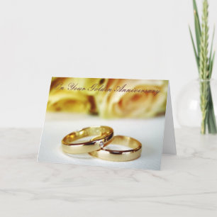 Cartão Aniversário de Bodas de Ouro 50º