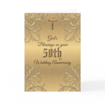 Aniversário de Bodas de Ouro Crucifixo Escritura