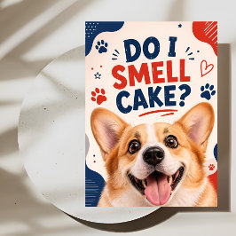 Cartão Aniversário de Cachorro Divertido