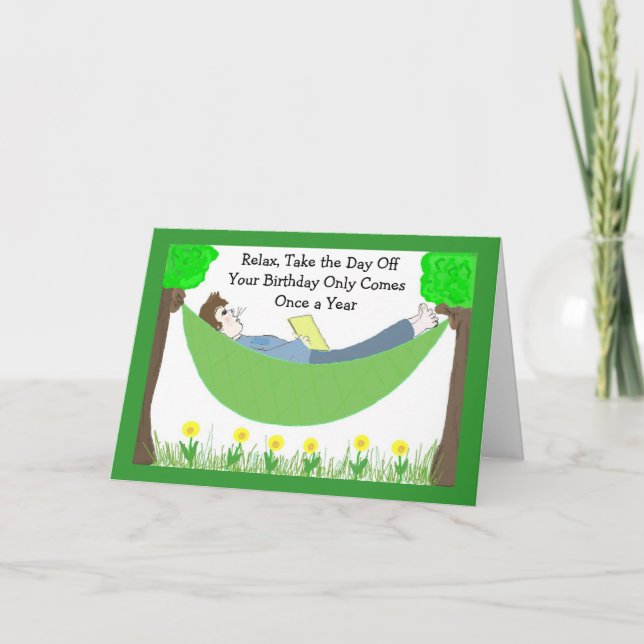 Cartão Aniversário de Cara Humorista (Frente)