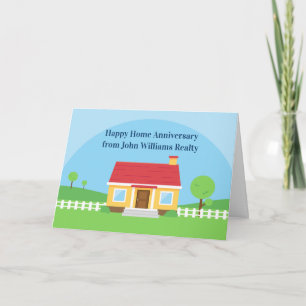 Cartão Aniversário de Casa Feliz Corretor Personalizado