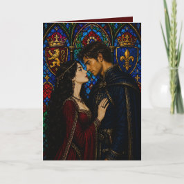 Cartão aniversário de casal medieval dia dos namorados
