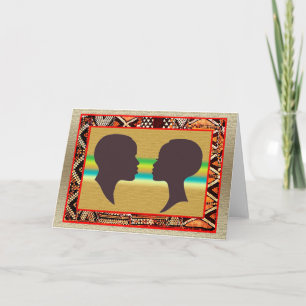 Cartão Aniversário de Casamento Africano