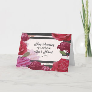 Cartão Aniversário de Casamento da Sobrinha e do Cunhado 