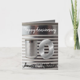 Cartão Aniversário de Casamento de 10 Anos Divertido Pers