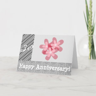 Cartão aniversário de casamento de 30 anos
