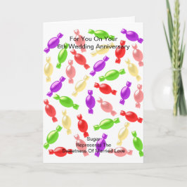 Cartão Aniversário de Casamento de 6 Personalizado por Su