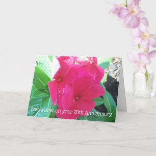 Cartão Aniversário de Casamento de 70 Floral