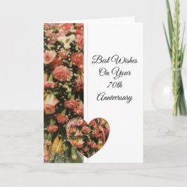 Cartão Aniversário de Casamento de 70 Personalizado Flora