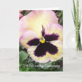 Cartão Aniversário de Casamento de 70 personalizado Pansy